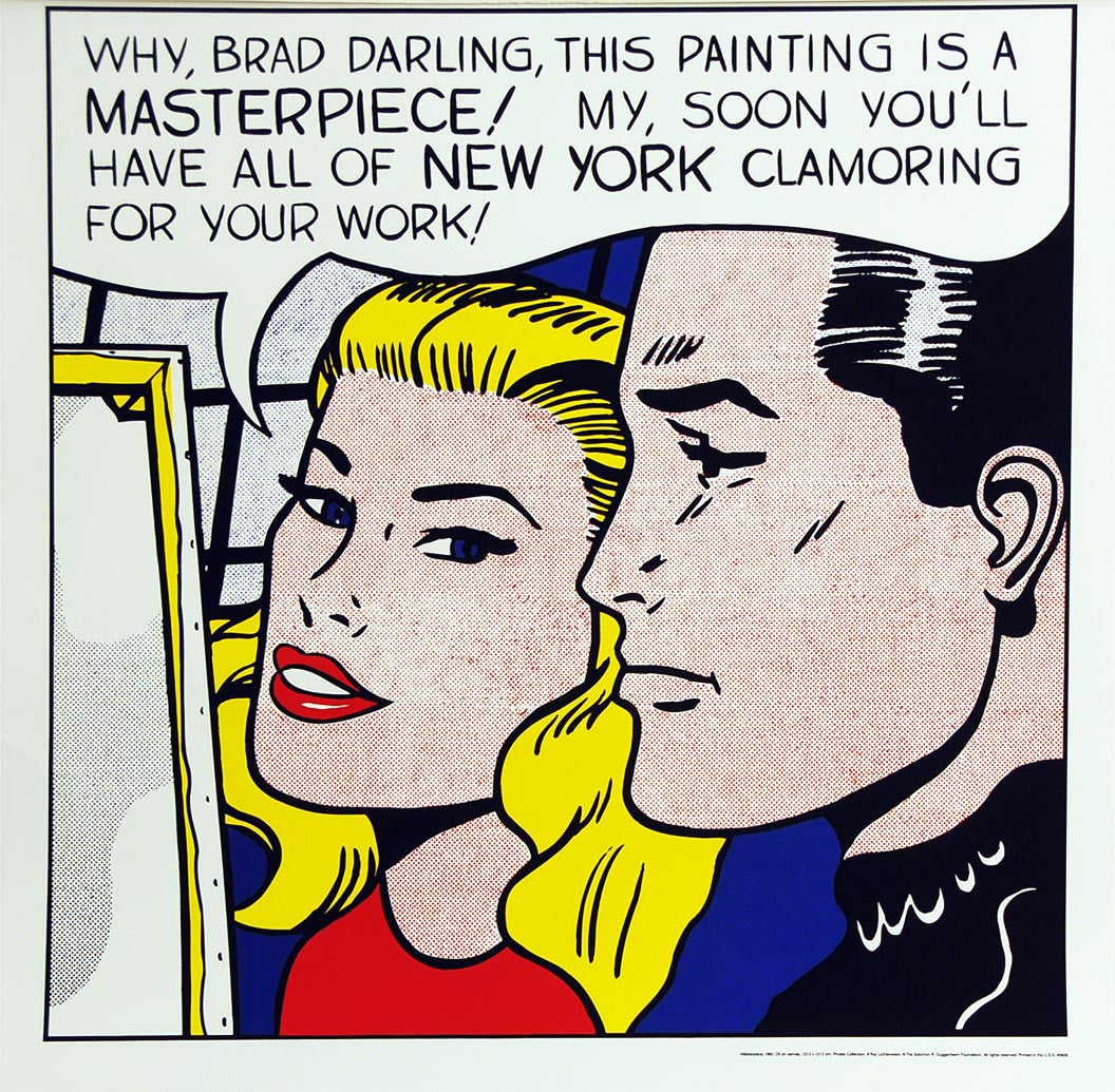 ABOUT EDWARD KURSTAK Lichtenstein Masterpiece, unsigned