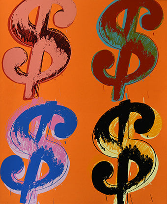 ABOUT EDWARD KURSTAK Dollar Sign, (4) F&S II.281-282 (one piece), TP # 02, 1982  by  Andy Warhol