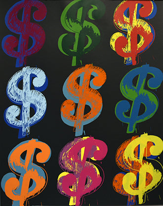 ABOUT EDWARD KURSTAK Dollar (9) FSIIA 285/286, Each Print is Unique, 1982   by  Andy Warhol