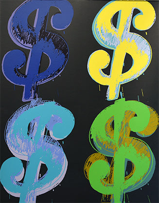 ABOUT EDWARD KURSTAK Dollar Sign, (4) F&S II.281-282 (one piece), TP # 12 Andy1982 by Andy Warhol