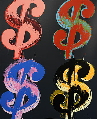 ABOUT EDWARD KURSTAK Dollar Sign, (4) F&S II.281-282 (one piece), TP # 13 Andy1982 by Andy Warhol
