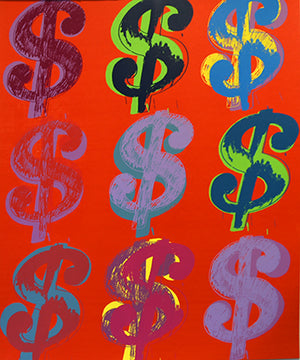 ABOUT EDWARD KURSTAK Dollar (9) FSIIA 285/286, Each Print is Unique, 1982   by  Andy Warhol