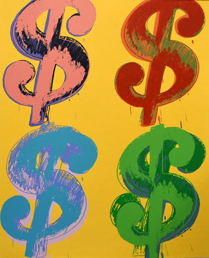 ABOUT EDWARD KURSTAK Dollar Sign, (4) F&S II.281-282 (one piece), TP # 24, Andy1982 by Andy Warhol