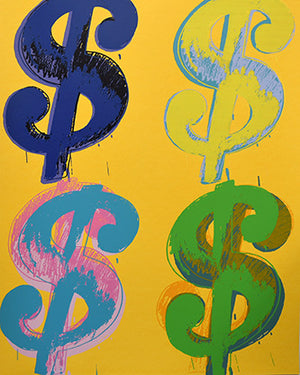ABOUT EDWARD KURSTAK Dollar Sign, (4) F&S II.281-282 (one piece),TP # 25 Andy1982 by Andy Warhol