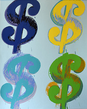 ABOUT EDWARD KURSTAK Dollar Sign, (4) F&S II.281-282 (one piece),TP # 31, Andy1982 by Andy Warhol