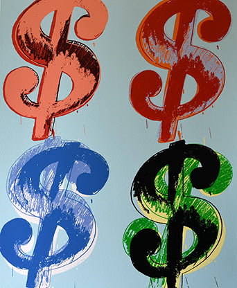 ABOUT EDWARD KURSTAK Dollar Sign, (4) F&S II.281-282 (one piece),TP # 32, Andy1982 by Andy Warhol