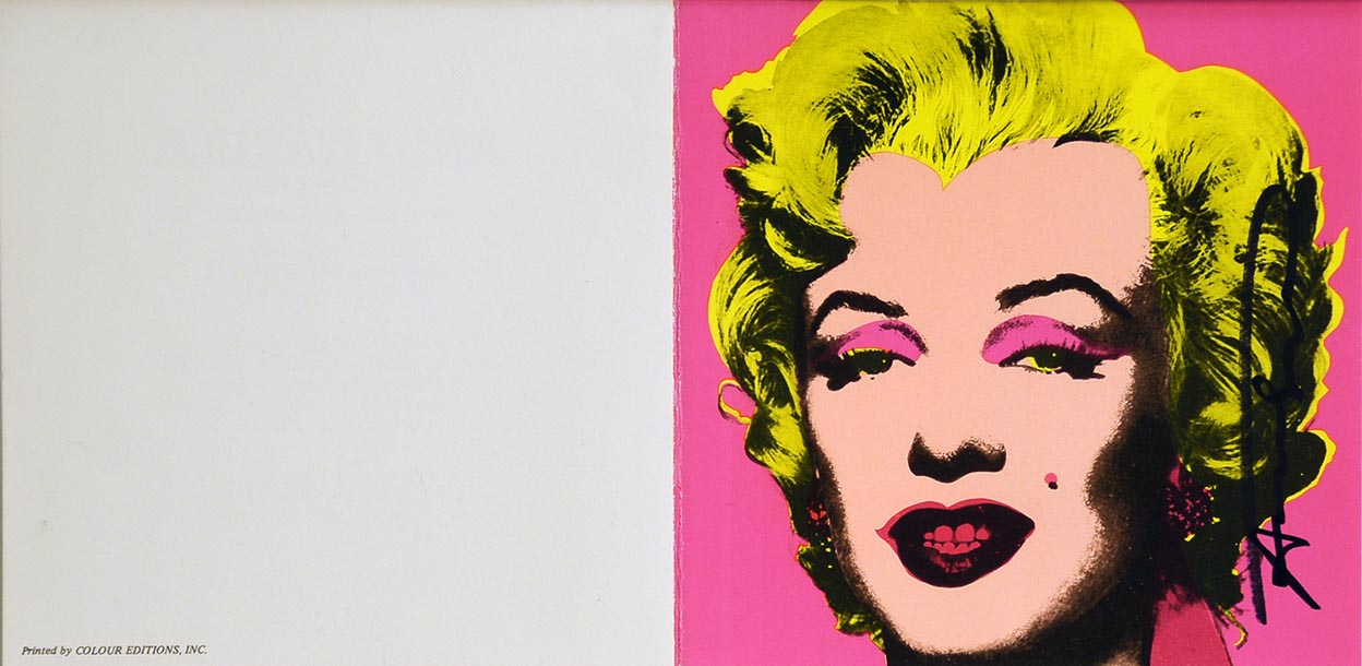 ABOUT EDWARD KURSTAK Marilyn (Announcement) 1981, 12x12 inches unsigned  by ANDY WARHOL (Customer J..)