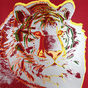 ABOUT EDWARD KURSTAK Endangered Species Portfolio  SIBERIAN TIGER, 1983 (TRAIL PROOF) by ANDY Warhol