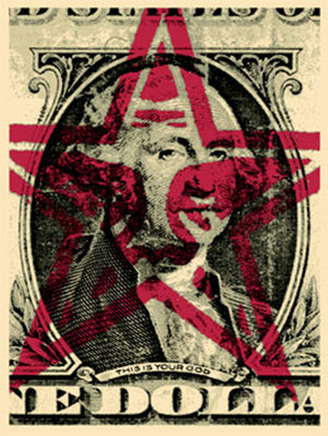 ABOUT EDWARD KURSTAK THIS IS YOUR GOD DOLLAR by Frank Shepard Fairey (Obey)