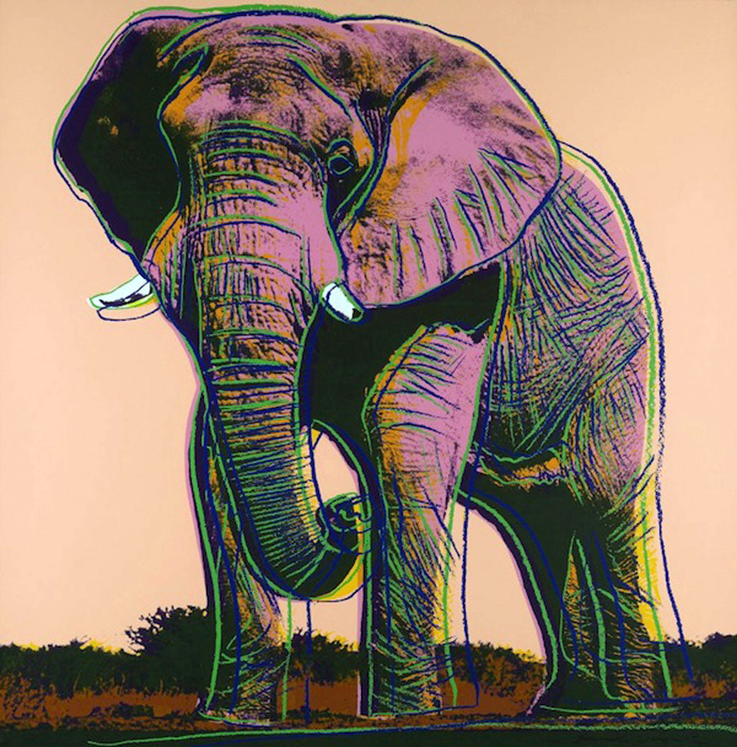 ABOUT EDWARD KURSTAK Endangered Species Portfolio  AFRICAN ELEPHANT, 1983 by ANDY Warhol