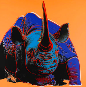 ABOUT EDWARD KURSTAK Endangered Species Portfolio  BLACK RHINOCEROS, 1983 by ANDY Warhol