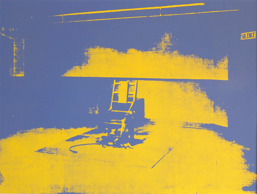 ABOUT EDWARD KURSTAK Electric Chair, blue, 1971 by ANDY WARHOL
