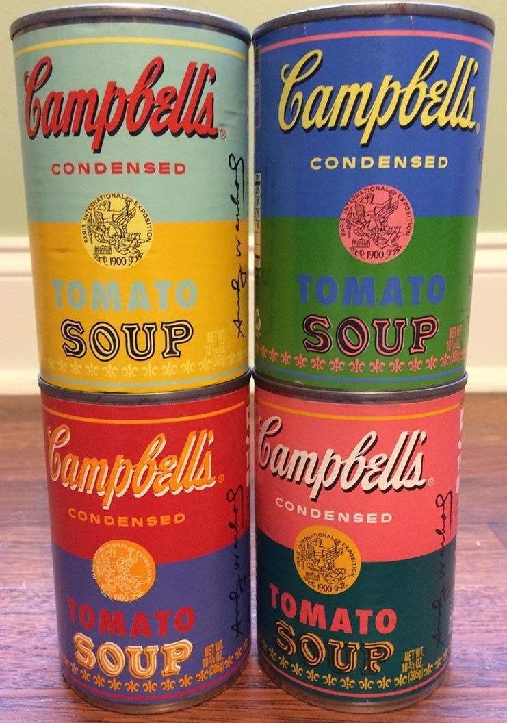 ABOUT EDWARD KURSTAK Four Campbell's Soup Can 2004 by ANDY Warhol