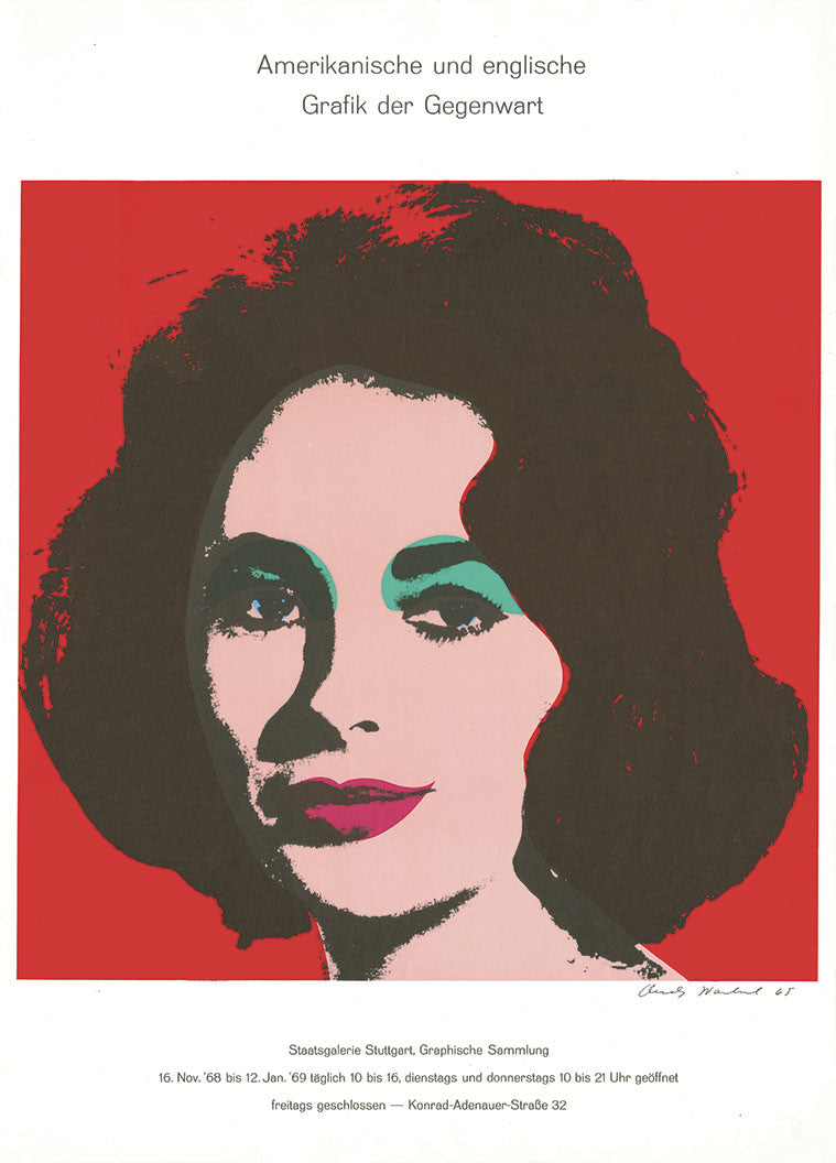 ABOUT EDWARD KURSTAK Andy Warhol  LIZ Poster, 1969