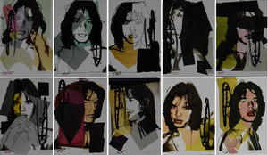 ABOUT EDWARD KURSTAK Mick Jagger portfolio, 1975, hand signed  by Andy Warhol,