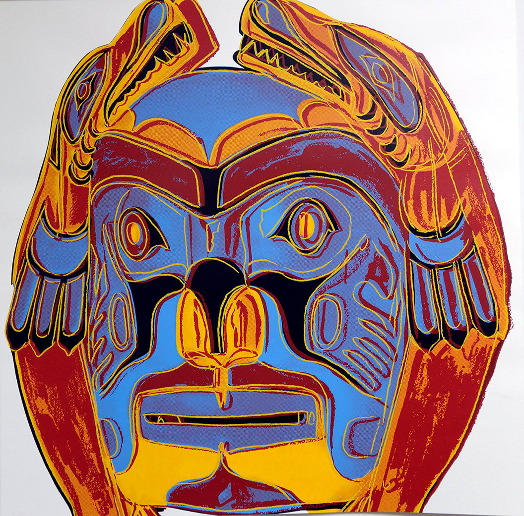 ABOUT EDWARD KURSTAK Northwest Coast Mask   ANDY WARHOL, from Cowboys and Indians,  1986