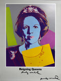 Queen Beatrix of the Netherlands, hand signed  by Andy Warhol