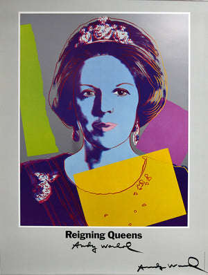 ABOUT EDWARD KURSTAK Queen Beatrix of the Netherlands, hand signed  by Andy Warhol