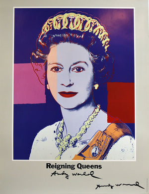 ABOUT EDWARD KURSTAK Queen Elizabeth II of England hand signed  by Andy Warhol