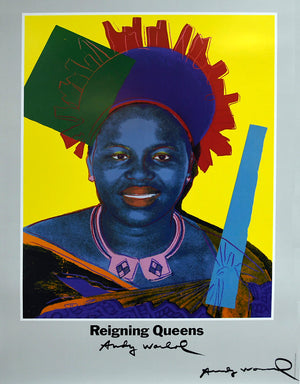 ABOUT EDWARD KURSTAK Queen Ntombi Twala Of Swaziland, hand signed by Andy Warhol