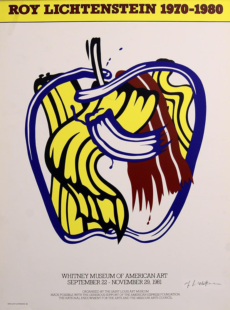 ABOUT EDWARD KURSTAK Apple Poster, (The Saint Louis Art) by  ROY LICHTENSTEIN