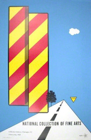 ABOUT EDWARD KURSTAK Yield, 1968, National Collection of Fine Arts by Allan D'Arcangelo