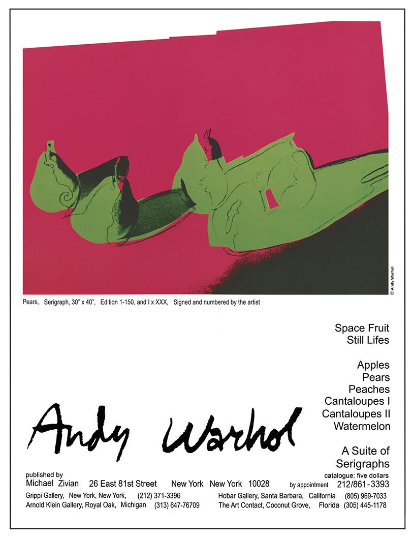 ABOUT EDWARD KURSTAK Andy Warhol PEARS