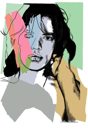 ABOUT EDWARD KURSTAK Mick Jagger FS 140, 1975 by Andy Warhol