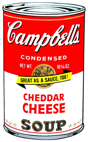 ABOUT EDWARD KURSTAK Campbell's Soup II, 1969,  CHEDDAR CHEESE Soup,  by Andy Warhol