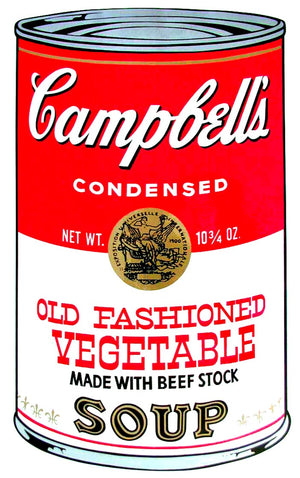 ABOUT EDWARD KURSTAK Campbell's Soup II, 1969,  OLD FASHIONED VEGETABLE Soup,  by Andy Warhol