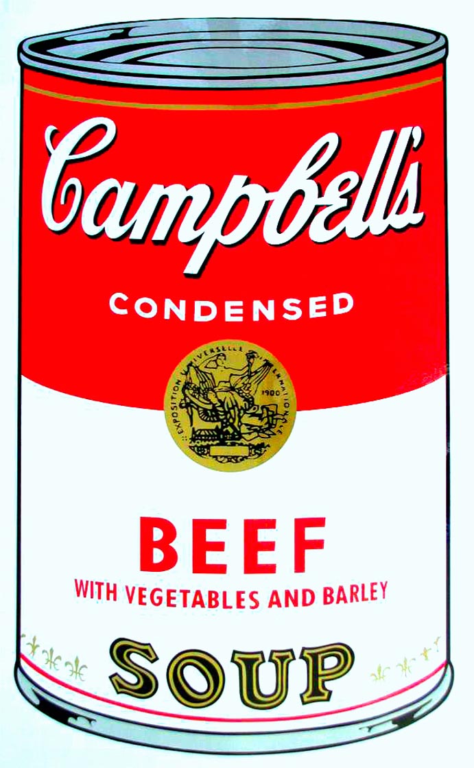 ABOUT EDWARD KURSTAK Campbell's Soup I, 1968,  Beef Soup,  by Andy Warhol