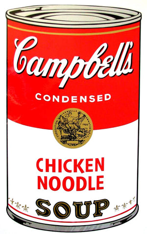 ABOUT EDWARD KURSTAK Campbell's Soup I, 1968,  Chicken Noodle Soup,  by Andy Warhol