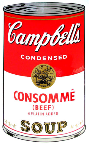 ABOUT EDWARD KURSTAK Campbell's Soup I, 1968,  Beef Consommé Soup,  by Andy Warhol