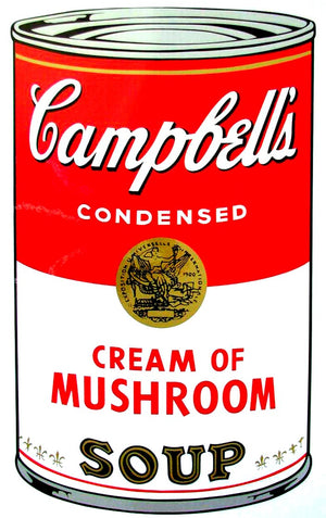 ABOUT EDWARD KURSTAK Campbell's Soup I, 1968,  Cream of Mushroom Soup,  by Andy Warhol