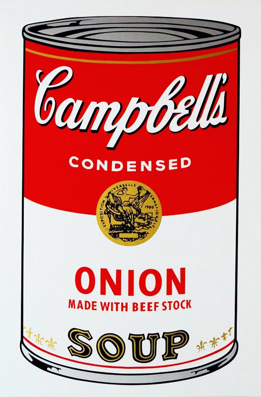 ABOUT EDWARD KURSTAK Campbell's Soup I, 1968,  Onion Soup,  by Andy Warhol
