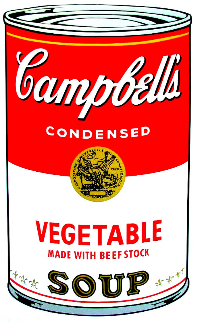 ABOUT EDWARD KURSTAK Campbell's Soup I, 1968,  Vegetable Soup  by Andy Warhol