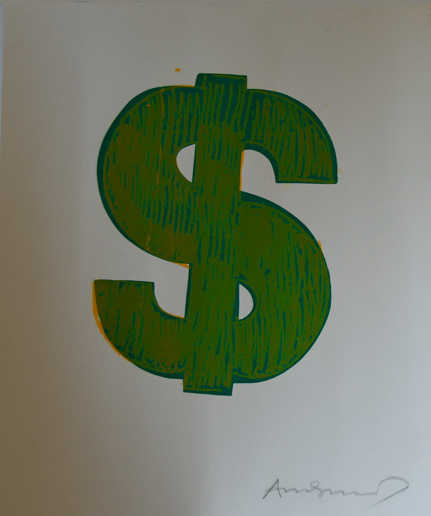 ABOUT EDWARD KURSTAK Dollar Sign  by  Andy Warhol