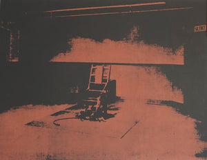 ABOUT EDWARD KURSTAK Electric Chair, brown, 1971 by ANDY WARHOL