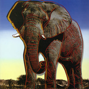 ABOUT EDWARD KURSTAK Endangered Species Portfolio  African Elephant, FSIIB 293 (TRAIL PROOF), 1983 by ANDY Warhol