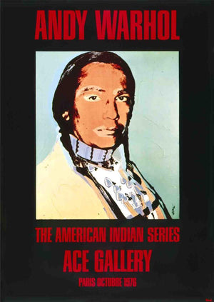 ABOUT EDWARD KURSTAK American Indian (black), 1977 by ANDY Warhol