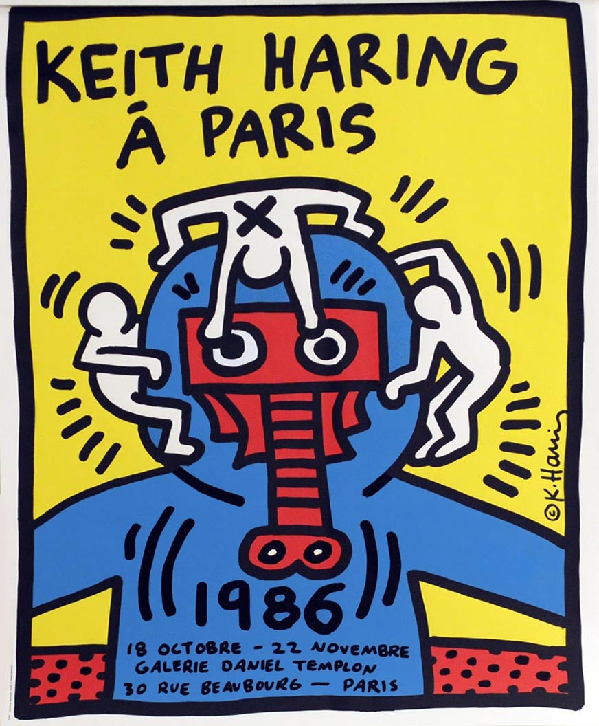 ABOUT EDWARD KURSTAK Paris POSTER by Keith Haring