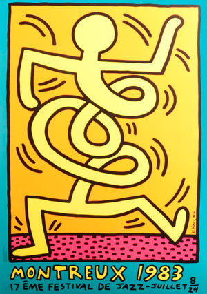 ABOUT EDWARD KURSTAK Montreux Jazz Festival 1983 POSTER 2 by Keith Haring