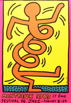 ABOUT EDWARD KURSTAK Montreux Jazz Festival 1983 POSTER 3 by Keith Haring