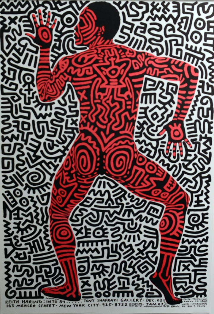 ABOUT EDWARD KURSTAK FUN GALLERY POSTER by Keith Haring