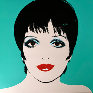 ABOUT EDWARD KURSTAK Liza Minnelli, 1976 green by ANDY Warhol