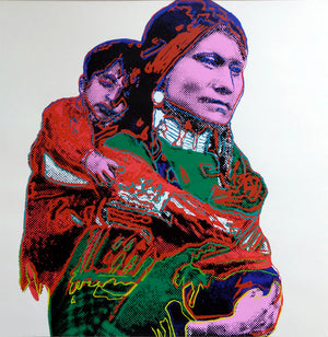 ABOUT EDWARD KURSTAK Mother and Child   ANDY WARHOL, from Cowboys and Indians,  1986