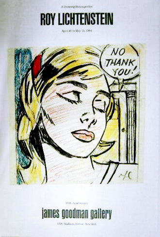 A Drawing Retrospective, (No Thank you)  by  ROY LICHTENSTEIN