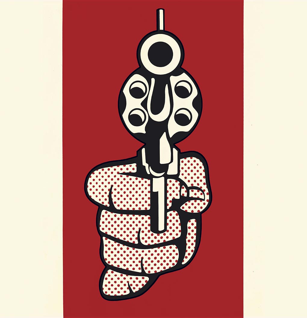 ABOUT EDWARD KURSTAK Pistol, 1968 by Roy Lichtenstein