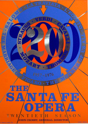ABOUT EDWARD KURSTAK The Santa Fe Opera Poster 1976  by Robert Indiana