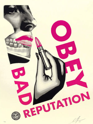 ABOUT EDWARD KURSTAK Bad Reputation  (cream)   by Frank Shepard Fairey (Obey)